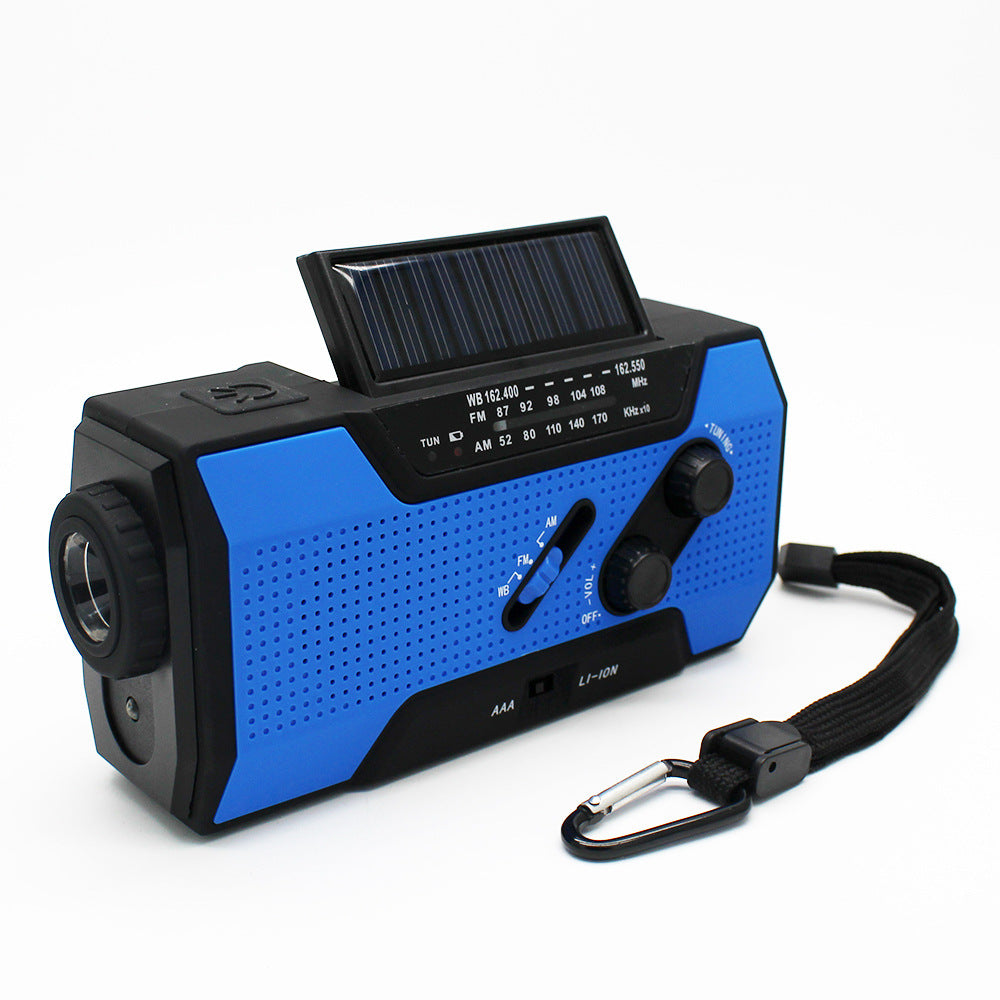 Multifunctionele Noodradio Oplaadbaar met Zon & Handcrank