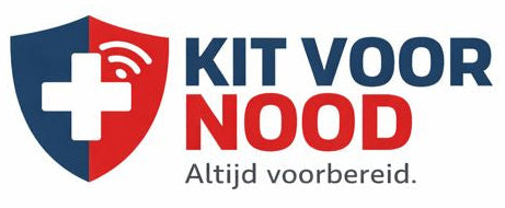 Logo of 'KIT VOOR NOOD' with a shield icon on a white background